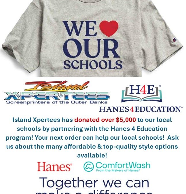 ISLAND XPERTEES HAS PARTNERED WITH HANES 4 EDUCATION! HELP US SUPPORT OUR LOCAL SCHOOLS!